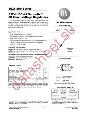 3EZ13D5RLG datasheet  